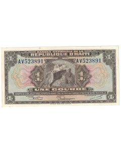 Haiti One Gourde banknote  AU58+ 