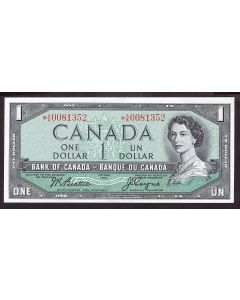 1954 Canada $1 replacement note Beattie Coyne *A/A0081352 nice UNC+