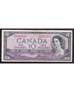 1954 Canada $10 Devils Face note Beattie Coyne BC32b H/D0365165 VF+