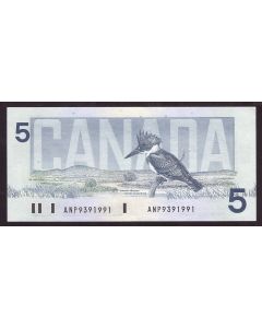 2x 1986 Canada $5 consecutive notes Knight Theissen ANP 0698982-3 Choice UNC