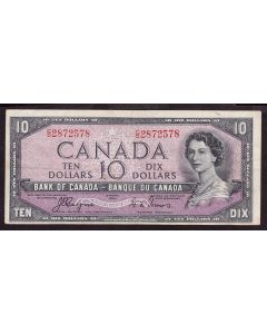 1954 Canada $10 Devils Face note BC32a Coyne Towers C/D2872578 VF+