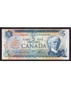 1972 Canada $5 replacement banknote Lawson Bouey *SL2308784 nice VF