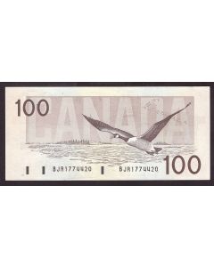 1988 Canada $100 banknote Knight Thiessen BJR1774420 Canada Goose nice UNC