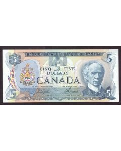 1979 Canada $5 Salmon Seiner banknote Crow Bouey 30490739663 CH UNC