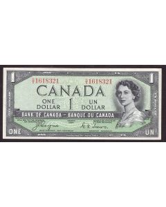 1954 Canada $1 Devils Face note BC29a Coyne Towers B/A1618321 EF/AU