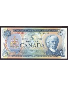 1972 Canada $5 banknote  Bouey Rasminsky CC4742921 nice Uncirculated